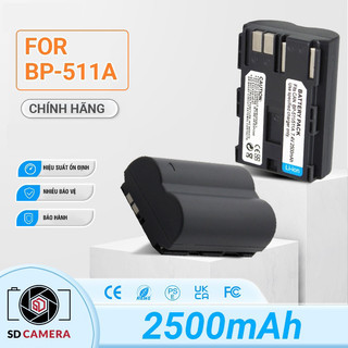 Pin bp-511 bp-511a cho máy ảnh canon 300d 50d, 40d, 30d, 20d, 5d.. 511a dung lượng cao bền bỉ