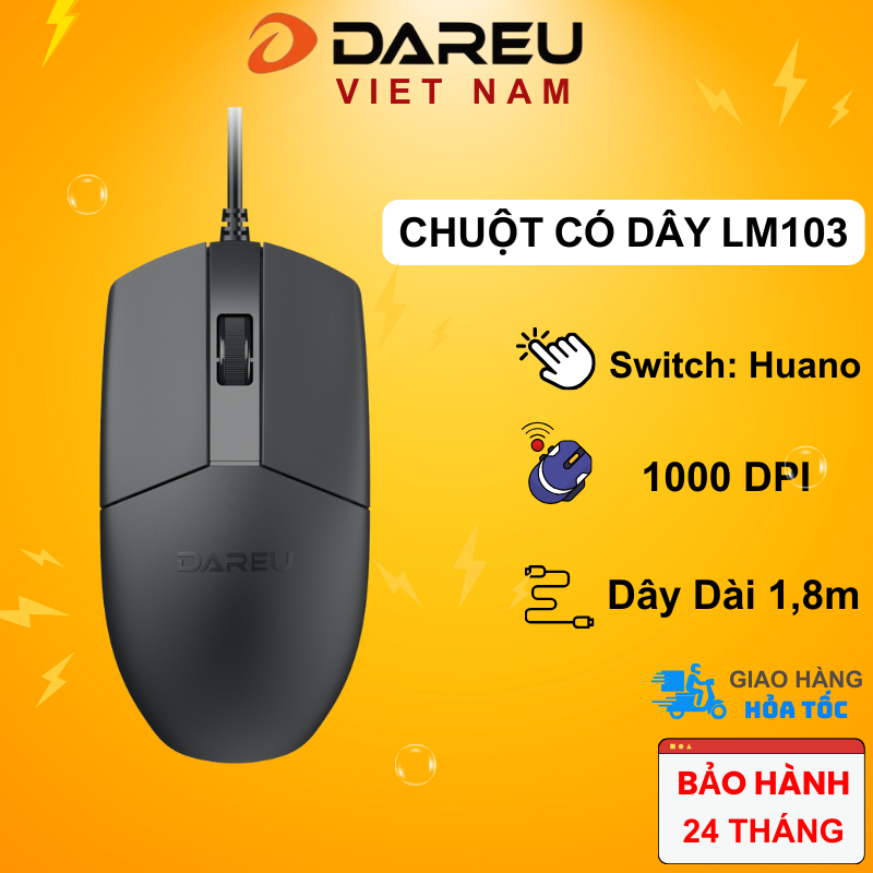 Chuột DAREU LM103 có dây (USB)