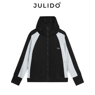 Áo nắng nam nữ 2 lớp logo cao su JULIDO, mặc được 2 mặt, chất vải thun cotton dệt lỗ kim thoáng khí chống tia UV