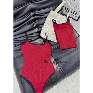 [ Bikini ] 1 mảnh đỏ viền đen