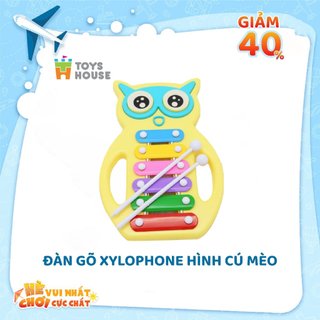 Đồ chơi nhạc cụ- Đàn gõ Xylophone hình cú mèo đáng yêu Toyshouse- Dụng cụ phát triển năng khiếu dành cho bé yêu C601