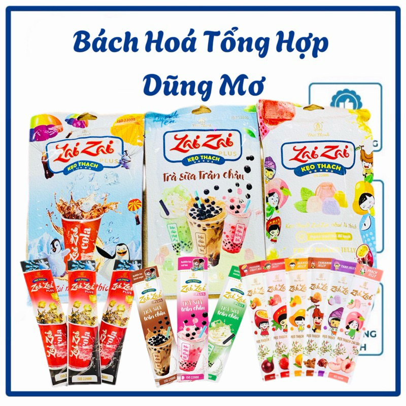 Thạch ZAIZAI Đức Hạnh 320g Dài - Ngắn  Đủ Vị [DATE MỚI] | Bách Hoá Tổng Hợp Dũng Mơ