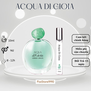 Nước hoa nữ Acqua di Gioia xanh tươi mát , thanh khiết mùa hè chai chiết 10ml