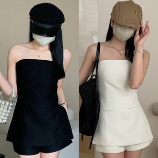 Set short dạ tweed cúp ngực chuẩn xịn 2 màu, hàng áo 2 lớp có chun lưng, kèm ảnh thật, lollaye