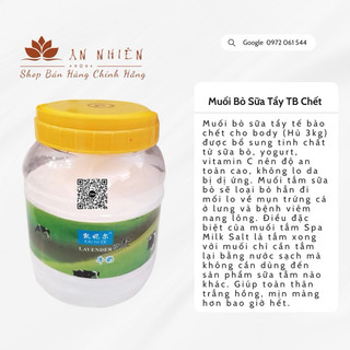 Muối tẩy tế bào chết body sữa bò Hủ 3kg
