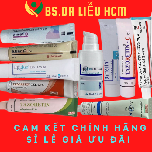 LINK CŨ HƠN 200 LƯỢT BÁN Klénzit_MS C Klenzit_C tazọretín 0.1% 0.3% C épiduo differín azadu0 Trétinoin aret Ézanic gel