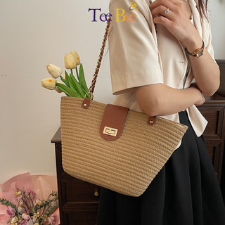 Túi cói đi biển vintage sang trọng phong cách hàn quốc túi du lịch chất liệu cao cấp