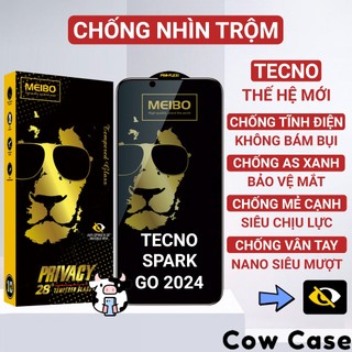 Cường lực Tecno Spark Go 2024 chống nhìn trộm full màn | Miếng dán kính bảo vệ màn hình cho Techno Cowcase