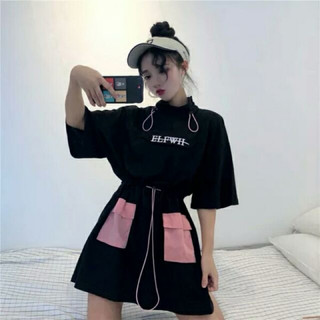 Pass áo thun cổ cao dây rút túi hộp