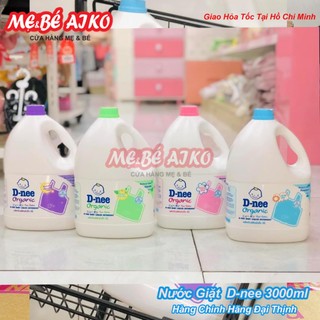 [Chính Hãng Đại Thịnh] Nước giặt Dnee Organic, D-nee Thái Lan Can 3000ml An Toàn Cho Trẻ Nhỏ