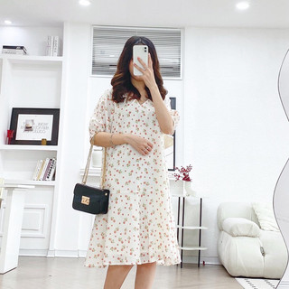 váy cổ V đuôi cá thô boi 2 lớp