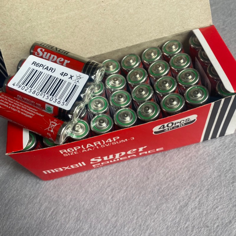 HỘP 40 VIÊN Pin AA Maxell đỏ