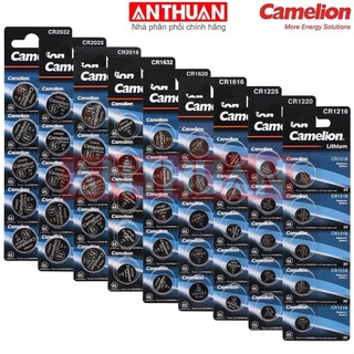 Pin cúc áo 3v cr1216/cr1220/cr1225/cr1616/cr1620/cr1632/cr2016/cr2025/cr2032/cr2430/cr2450/cr2477 camelion.