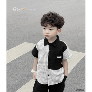 Bộ sơ mi kẻ bé trai 80-120