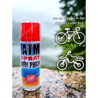Sơn xịt xe máy xe mô tô màu đỏ candy red atm a001