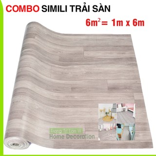 Thảm simili lót sàn thảm decor phòng, thảm trải sàn nhựa dày 0,5mm khổ 1m x 6m