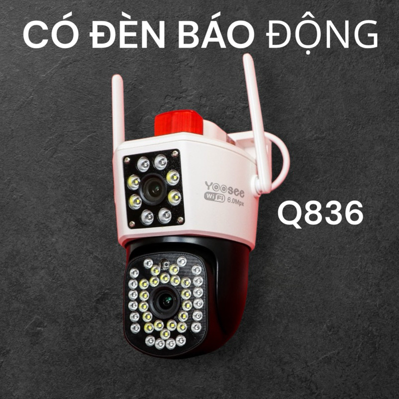 Camera YooSee 2 mắt lắp ngoài trời 8.0mpx FHD - Xem đêm có màu - góc rộng siêu nét