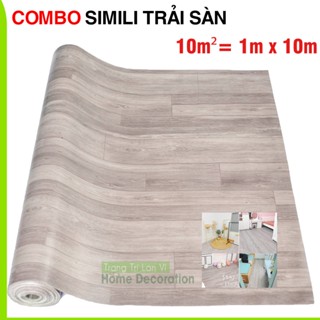 Thảm simili lót sàn (combo 10m2) thảm decor phòng, thảm trải sàn nhựa dày 0,5mm khổ 1m x 10m