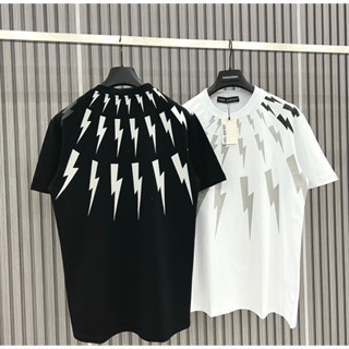  Áo Phông Nam Nữ Tia Sét Phối 2 Màu Đen Trắng. Áo Thun Unisex Nam Nữ Tia Sét Mới Nhất Phiên Bản Đặc Biệt,hhn. 