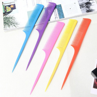 Lược rẽ ngôi - Lược chia ngôi nhiều màu dài 21.5cm - Lược chải tóc mini bằng nhựa có đầu nhọn rẽ ngôi