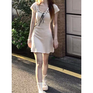 Xian Đầm Dệt Kim Tay Ngắn Dáng Chữ A Đan Dây Phong Cách Hàn Quốc, Đầm Xòe Dáng Ngắn Ôm Body Cực Tôn Dáng 084MS