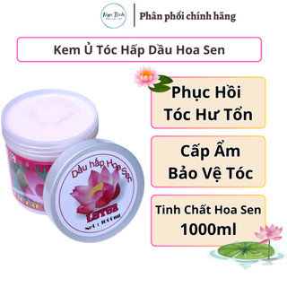 Kem ủ tóc , hấp dầu hoa sen lk siêu mềm mượt , 1000ml