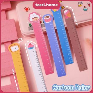Set 5 Thước Kẻ Mềm Đánh Dấu Sách Nhựa Dẻo Đo 12cm Màu Sắc Đáng Yêu Nhiều Chủ Đề TEECI D145