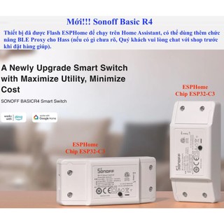 Công tắc thông minh Wifi/Zigbee, Sonoff eWelink Basic R2, Basic R4, Tasmota/ESPHome/Home Assistant (Hass)-