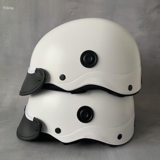 Nón Bảo Hiểm Trơn 1/2 Có Lỗ Thông gió, Mũ Bảo Hiểm Nửa Đầu Sơn Nhám Nhiều Màu, Mỏ Nón Mềm Dẻo Tháo Được C4M Helmets