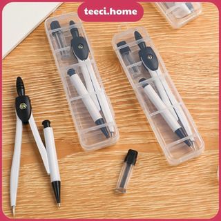 Thước Kẻ Đo Compa Học Sinh Vẽ Kỹ Thuật Bộ Compa Kèm Ngòi Chì Thiết Kế Đen Trắng TEECI D146