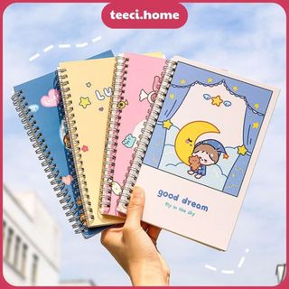 Sổ còng A5 Vở Lò Xo Kép Kẻ Ngang Sổ Kích Thước A5 Tiêu Chuẩn 60 Trang Nhiều Mẫu TEECI D154