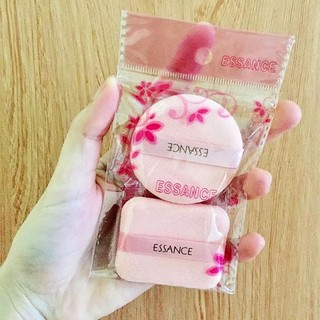 Bộ 2 bông đánh phấn kem nền Essance