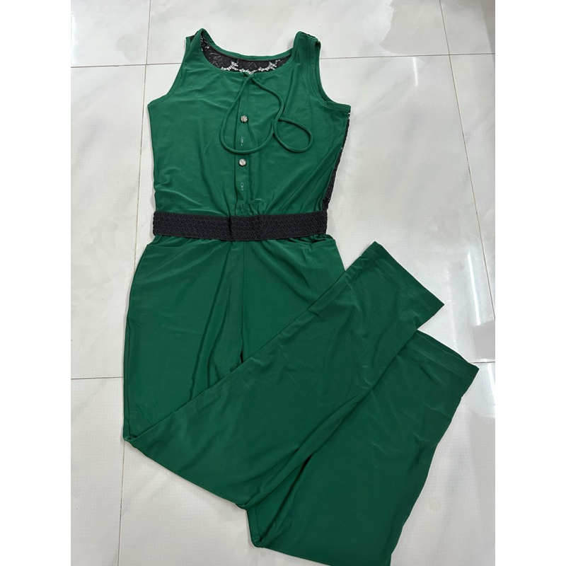 Jump nữ đồ bay jumpsuits vải thun ladong co dãn phối ren