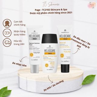 Kem chống nắng Heliocare 360º Pigment Solution Fluid SPF50+/ Heliocare water gel/ Heliocare Mineral fluid