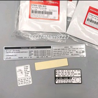 Bộ 4 tem dán thông số xe Super DREAM việt zin chính hãng