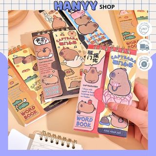 Sổ Học Từ Vựng Capybara 160 Trang Đáng Yêu - Hanyyshop