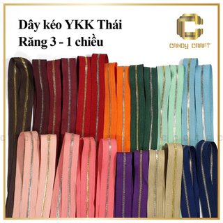 Dây kéo YKK Thái 1 chiều răng 3 - phụ kiện làm túi xách