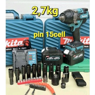 máy siết bulong makita  lực lớn 2200nm pin 15cell  hàng loại 1 sản xuất tại malaisia 2,7kg có tem QR
