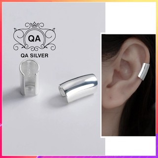 Khuyên tai bạc 925 kẹp vành bản to dày bông nam nữ unisex S925 EARCUFF QA SILVER Earrings EA211102