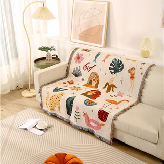 /có sẵn/ thảm sofa vintage, thảm thổ cẩm trang trí phòng khách, khăn phủ sofa