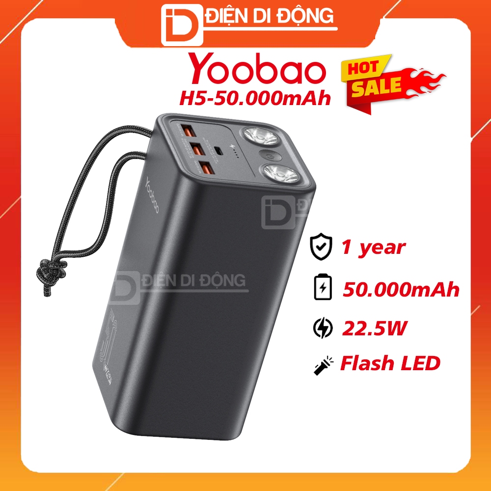 Sạc dự phòng Yoobao H5 Pro | Yoobao H5 dung lượng 50000mah Yoobao H5 Series