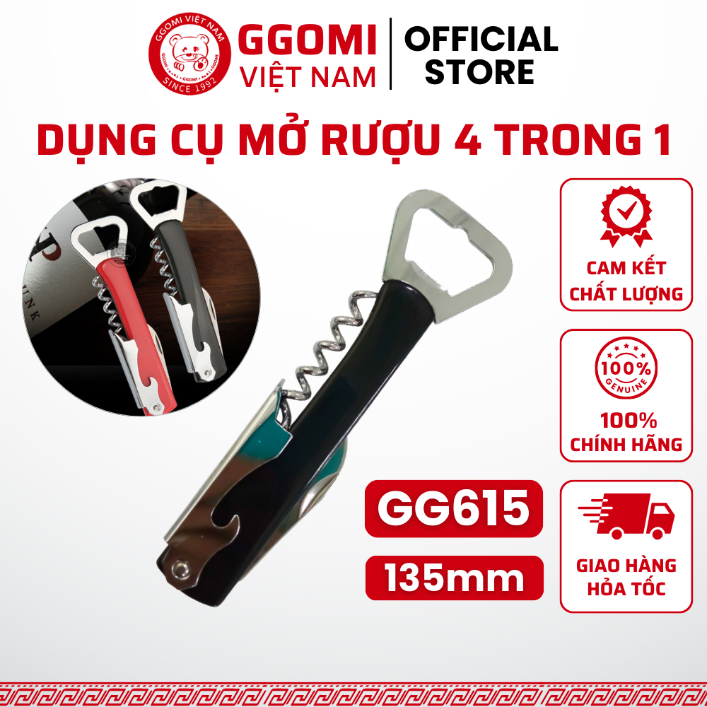 Dụng cụ mở hộp, mở nắp lọ chai 4in1 Hàn Quốc GGomi đa năng cao cấp, dùng mở rượu, bia cho gia đình