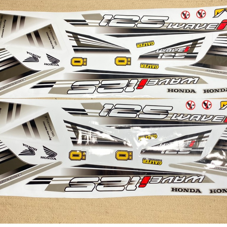 Tem Dán Xe Tem Xe Wave Tem Wave Mẫu 125i Đen Trắng Cực Đẹp Dán Cho  Xe Wave 50/100/110