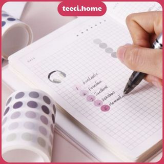 Cuộn Miếng Dán Sticker Washi Họa Tiết Hình Chấm Tròn Trang Trí Bullet Journal Nhật Ký DIY Sổ Vở TEECI D188