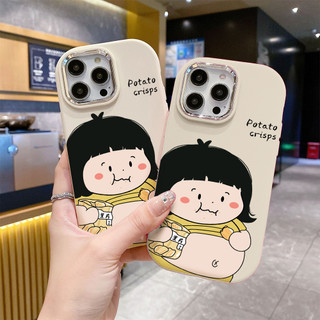 Ốp lưng Iphone XS/11 Pro/12/13 PM/14+/15 Pro/....chống sốc TPU viền bạc kim loại in hình ăn bánh