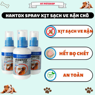 Hantox spray chai xịt ve rận bọ chét cho chó mèo