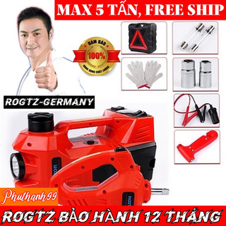  Bộ cứu hộ ô tô 5IN1 nâng gầm bơm hơi tháo ốc có đèn pin cảnh báo tải trọng 5 tấn BH 12 tháng 