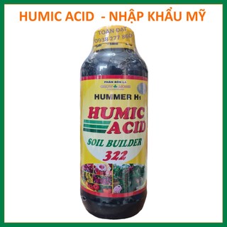 Phân Bón Humic 322 Mỹ Growmore (chai 1 lít), Humic USA nhập khẩu chính hiệu, giúp kích rễ, bật chồi mạnh, giải độc cây