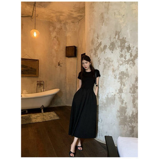 Váy Cotton Chân Xoè Vải Đũi Hàng QC
