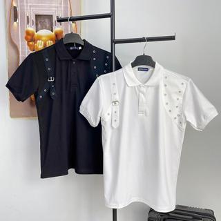 Áo thun nam cổ trụ vải cotton co giãn thoáng mát phối cầu vai viền cổ mẫu-AXSTORE
